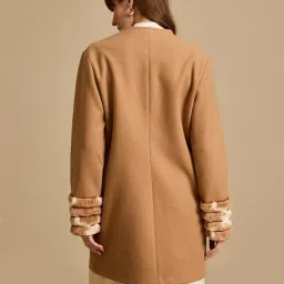Kazo Brown Solid Overcoat image 2