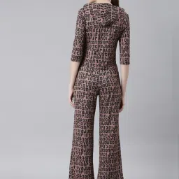 showoffff SHOWOFF Brown & Black Graphic Print Co-Ord Set image 2