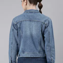 showoffff SHOWOFF Blue Regular Fit Denim Jacket image 2