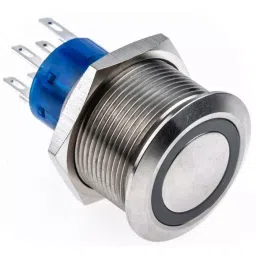 RS PRO Illuminated Push Button Switch Momentary 22.2 mm DPDT White LED 250 V AC, 1759230-picture-22