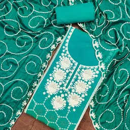 ASISA Floral Embroidered Unstitched Dress Material-picture-31