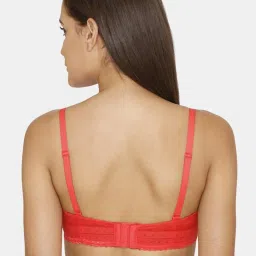 Rosaline by Zivame Red Lace Padded Bra image 2