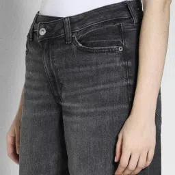 American Eagle Black Cotton Solid Jeans image 5