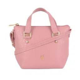 Baggit Pink Textured Small Handbag-image-38