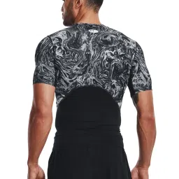 Under Armour Grey Muscle Fit Printed Sports T-Shirt image 2