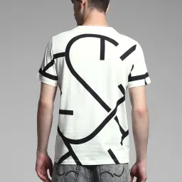 Jack & Jones White Cotton Regular Fit Printed T-Shirt image 2