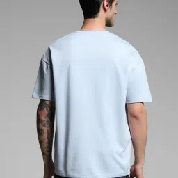 Jack & Jones Blue Cotton Loose Fit Printed T-Shirt image 2