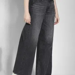 American Eagle Black Cotton Solid Jeans image 3