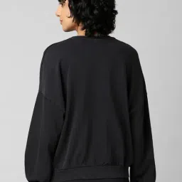 Only Black Cotton Printed Oversize Sweatshirt image 2