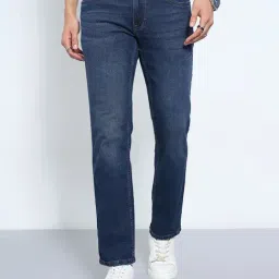 Sf Jeans By Pantaloons Navy Straight Fit Jeans-image-0