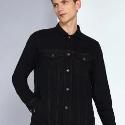 Kuons Avenue Black Regular Fit Denim Jacket-picture-38