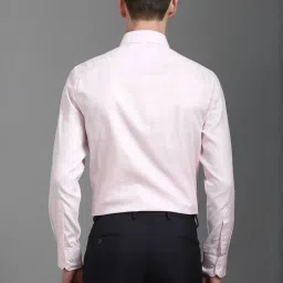 Louis Philippe Pink Cotton Regular Fit Self Pattern Shirt image 2
