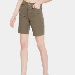 Hypernation Olive Cotton Shorts image 3