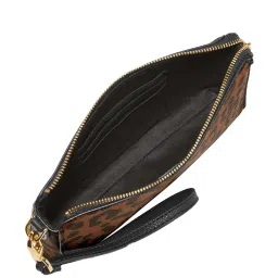 Fossil Wristlet Brown & Black Printed Wristlet Wallet for Women image 2