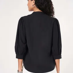 Annabelle by Pantaloons Black Plain Top image 2