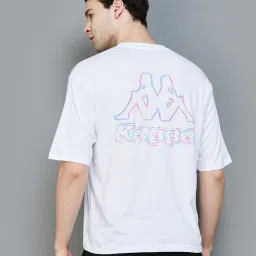 KAPPA White Cotton Regular Fit Printed T-Shirt image 2