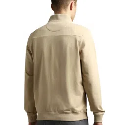 Louis Philippe Beige Cotton Regular Fit Sweatshirt image 2
