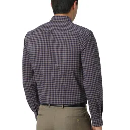 Peter England Navy Regular Fit Checks Shirt image 2