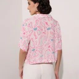 Akkriti By Pantaloons Pink Regular Fit Printed Top image 2