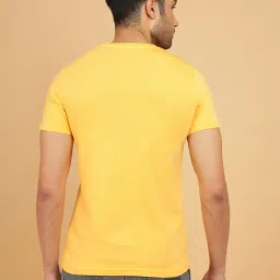 Wrangler Yellow Regular Fit Graphic Print Cotton Crew T-Shirt image 2