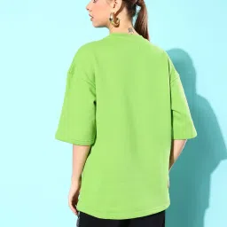 Difference of Opinion Green Fleece Oversized Sweatshirt image 2