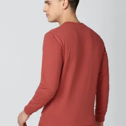 Peter England Red Cotton Regular Fit Printed Sweatshirt image 2