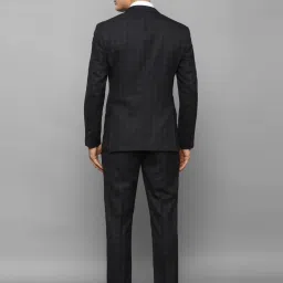Louis Philippe Black Slim Fit Checks Two Piece Suit image 2