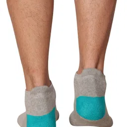 Jockey Grey & Blue Low Ankle Socks - 7042 image 3