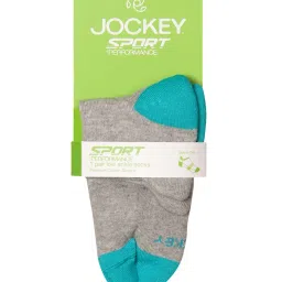 Jockey Grey & Blue Low Ankle Socks - 7042 image 4