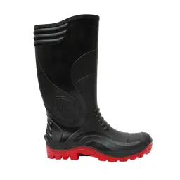 Hillson Safety Gumboot PVC Red & Black 33 cm (13 inch) Height Size UK8, SHERPA Red-picture-33