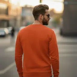 Mack Jonney Orange Regular Fit Printed Sweatshirt image 2