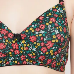 Clovia Multicolor Cotton Floral Print Full Coverage Bra image 5