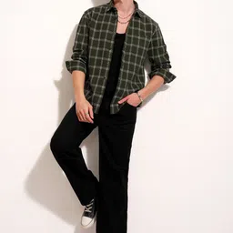 HIGHLANDER Checked Spread Collar Long Sleeves Shirt image 3