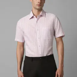 Louis Philippe Pink Regular Fit Checks Shirt-picture-46