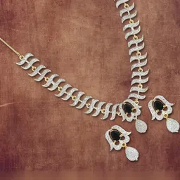 m creation Alloy Gold-plated Black Jewellery Set (Pack of 3)-picture-29