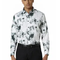 Van Heusen White Slim Fit Tie - Dye Shirt-picture-27