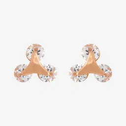 Kushal's Fashion Jewellery White Rose Gold Polished Silver Earring for Women-image-39