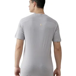 ALCIS Light Grey Round Neck Viscose T-Shirt image 2
