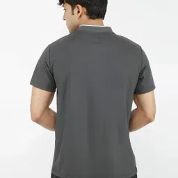 Dida Grey Polyster Regular Fit Solid T-Shirt image 2