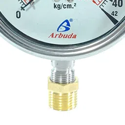 Arbuda 2-1/2 Inch Stainless Steel Analog Pressure Gauge Back Connection Without Glycerin (Range 0 -106 Kg/cm²) image 2