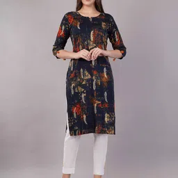 JIDI FASHION Women Printed Sequinned Kurta-image-15
