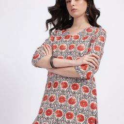 Anouk Rustic Ethnic Motifs Printed V-Neck Kurti-picture-42