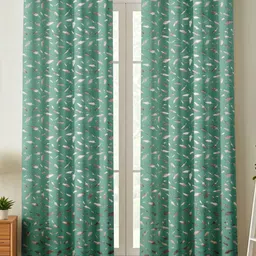 Galaxy Home Decor Green Set of 2 Room Darkening Door Curtain-picture-37