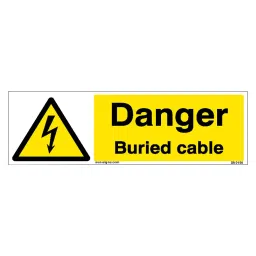 SUNSIGNS  Danger Buried Cable Signages Size 450x150 mm HP Print + Vinyl, SN0186-picture-34