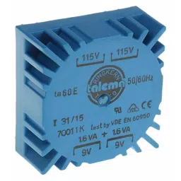 Nuvotem Talema Toroidal Transformer 115 V AC 230 V AC 2 x 9V AC 3.2VA 2 Output, 70011K-picture-39