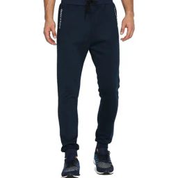 Basics Navy Polyester Lycra Trackpants-picture-9