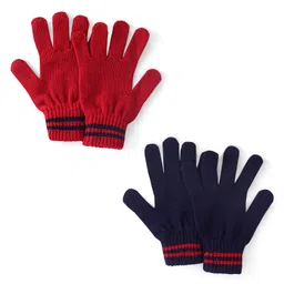 Pine Kids Knit Solid Gloves Pack of 2 (Color May Vary)-picture-25