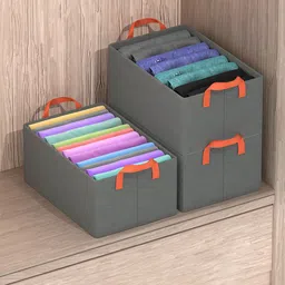 Kuber Industries Grey 3 Pieces Drawer Organisers image 1