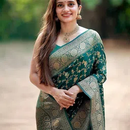 Aldwych Woven Design Zari Banarasi Saree image 3