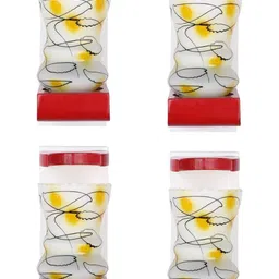 1ST TIME Red & White Colourblocked Wood Contemporary Rectangle Shaped Wall Lamp-picture-41